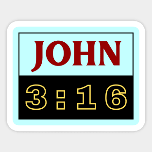 Bible Verse John 3:16 | Christian Sticker